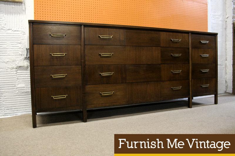 Large Mid Century Modern Romweber Triple Dresser