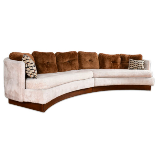 curved crescent Mid-Century Modern couch