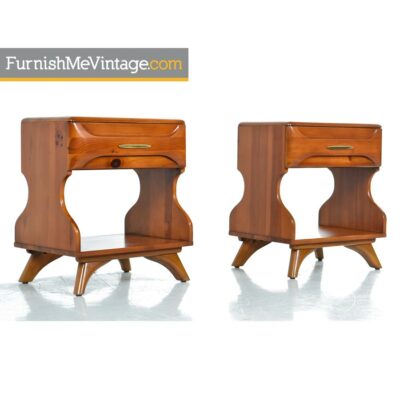 sculptured pine,pine nightstands,franklin shockey,nightstands,rustic,modern