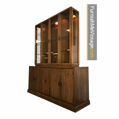 Chinoiserie China Cabinet Mahogany Hutch by Davis Furniture