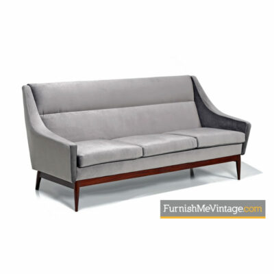 Gray, mid century, modern ,Danish sofa,couch
