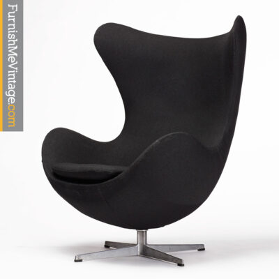 Arne Jacobsen, Authentic, Vintage, Egg Chair,black,fabric
