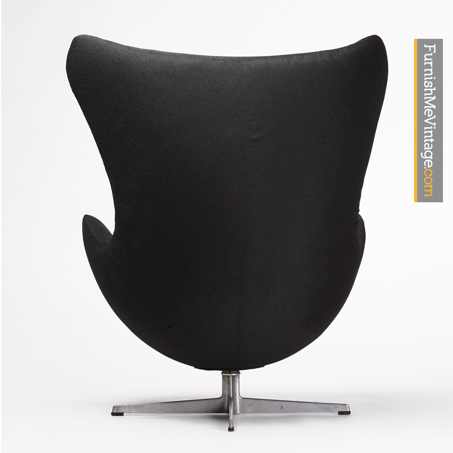 Black Arne Jacobsen Egg Chair Arne Jacobsen Authentic Vintage Egg Chair Black Fabric