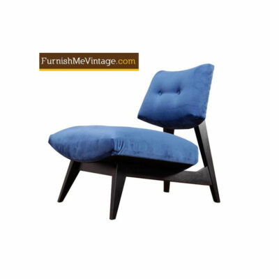 blue velvet chair1950s