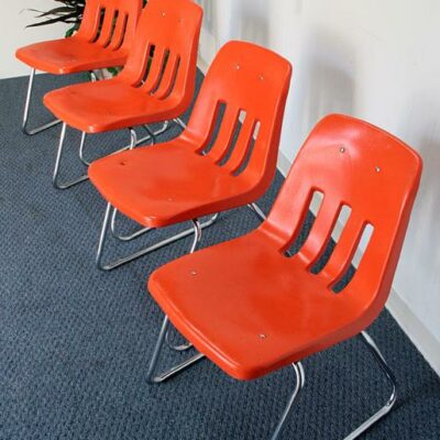 Set of 4 Eames Style Stackable Shell Chairs