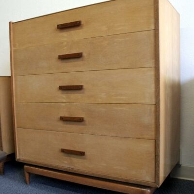 Retro Mid Century Blond Thomasville Highboy Bedroom Dresser