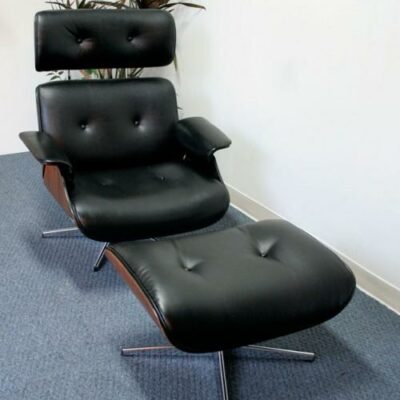 Vintage Selig Eames Style Lounge Chair with Ottoman