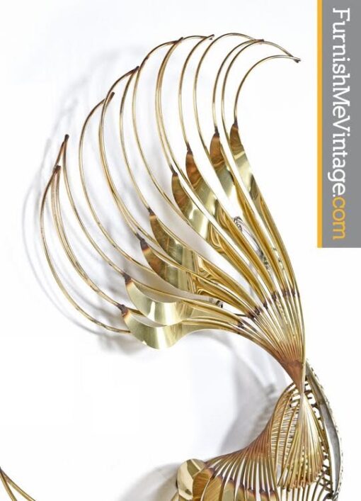 Curtis Jere Brass Peacock Bird Wall Art Sculpture - Circa 1980's
