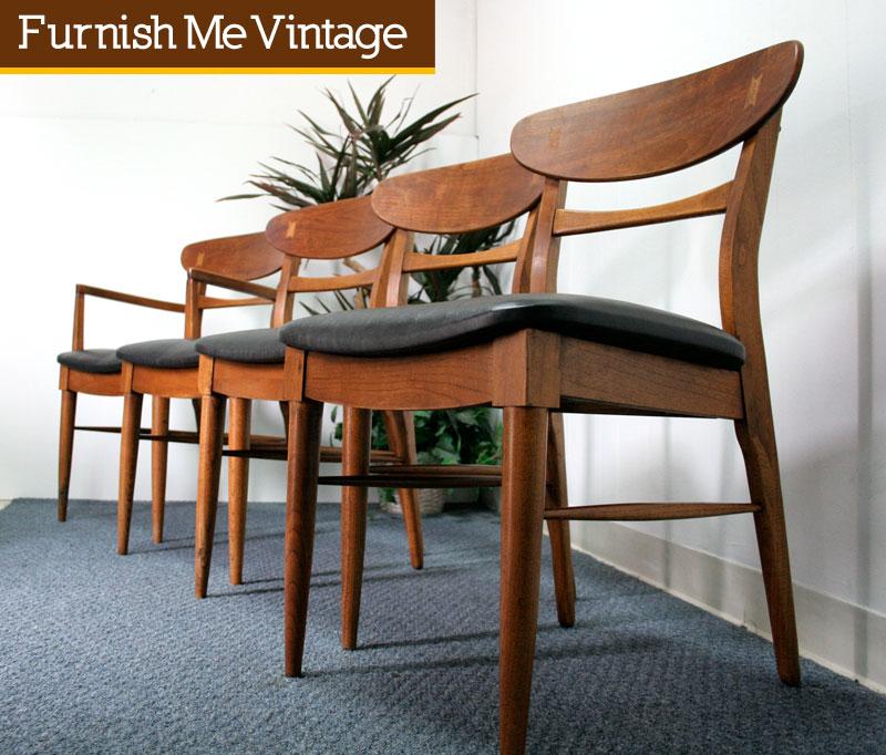 4 Mid Century Modern Lane Acclaim Dining Chairs