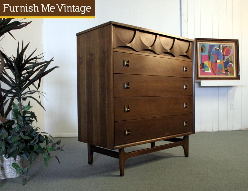 Mid Century Modern Broyhill Brasilia High Boy Dresser