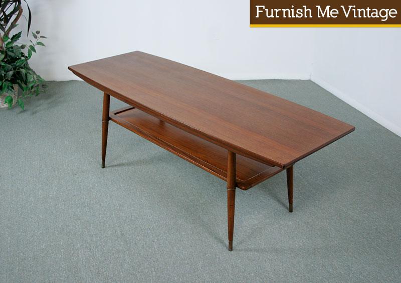 Ganddal Norwegian Mid Century Modern Teak Coffee Table Ganddal Norwegian Mid Century Modern, Vintage Mid Century Teak Coffee Table