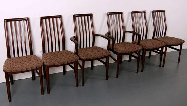 Skovby Modern Danish Rosewood Dining Chairs Set