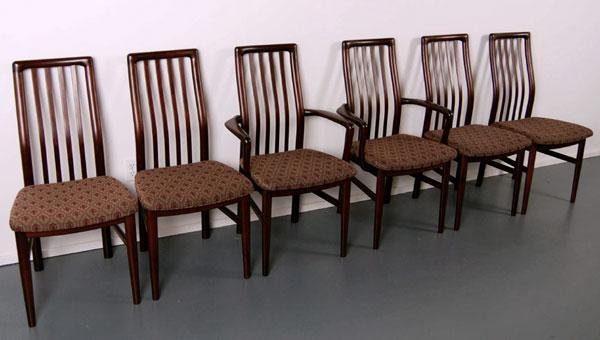 Skovby Modern Danish Rosewood Dining Chairs Set