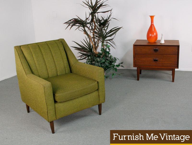 Olive Green Original Mid Century Modern Arm Chair