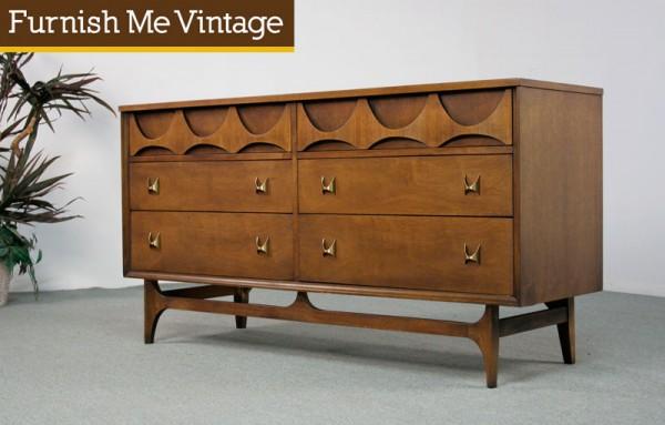 Mid Century Modern Broyhill Brasilia Double Dresser