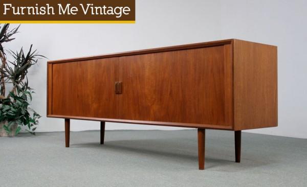 Extra Long Danish Mid Century Modern Teak Credenza