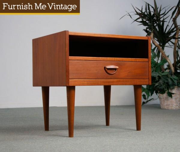 Vintage Danish Teak Kai Christiansen Style Nightstand