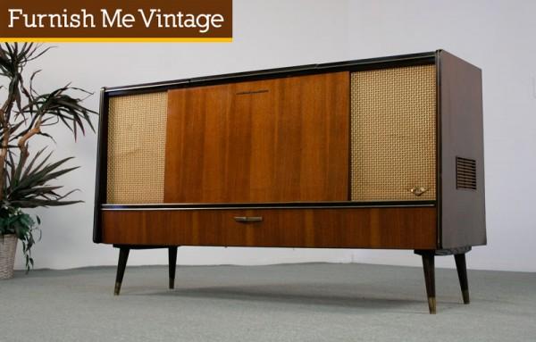 Retro Grundig Stereo Console With Record Player