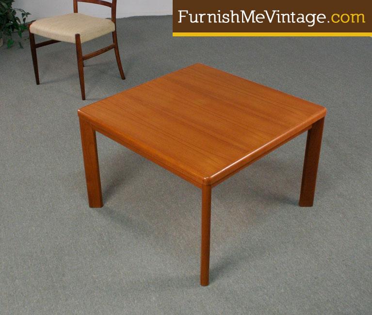 Refinished Danish Teak End Table