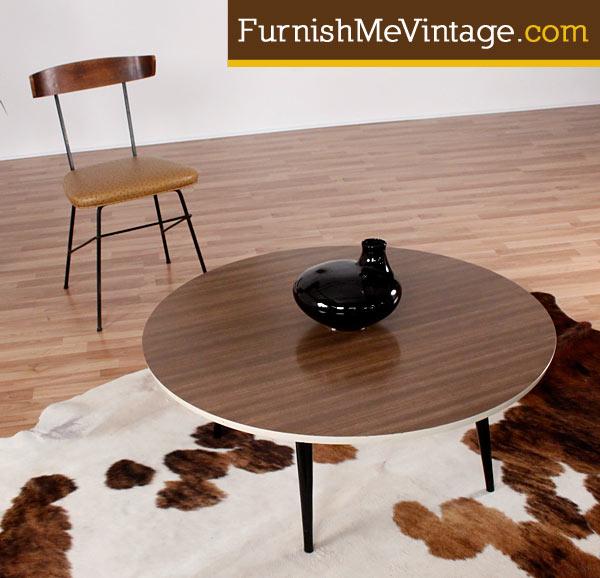 Retro Circular Formica Coffee Table
