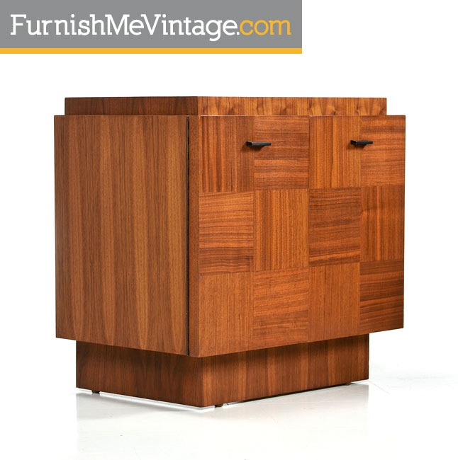 Pair of Original Vintage Canadian Brutalist Nightstands
