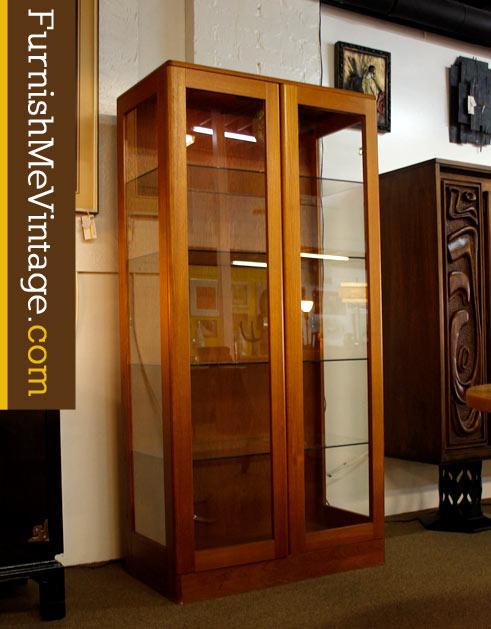 Danish Modern Teak Curio Cabinet
