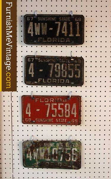 Vintage Florida License Plates
