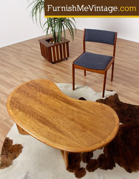 Mid Century Modern Lane Kidney Bean Coffee Table