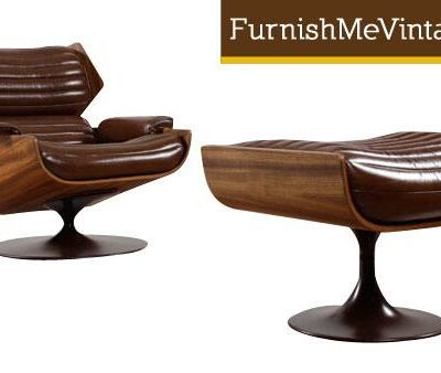 Mid Century Modern Galloway’s Recliner with Tulip Base