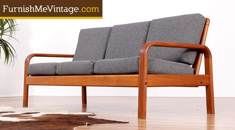 Restored Vintage Danish Teak Sofa - Restored Vintage Danish Teak Sofa