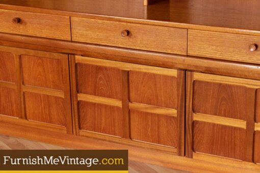 English Teak Secretary Hutch by Nathan