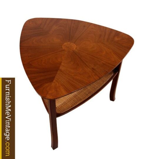Restored Mid Century Modern Triangle End Table