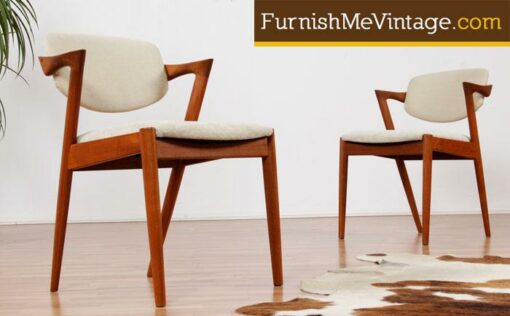 Set of (6) Vintage Kai Kristiansen #49 Danish Teak Dining Chairs