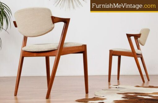 Set of (6) Vintage Kai Kristiansen #49 Danish Teak Dining Chairs
