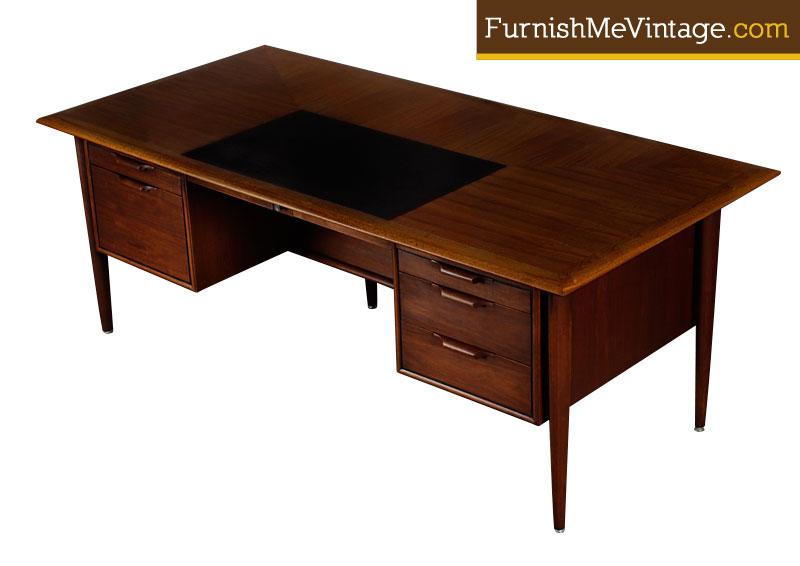 Refinished Mid Century Modern Alma Executive Desk