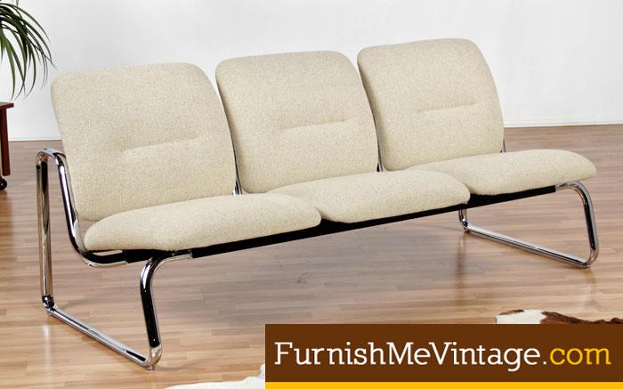 Vintage Steelcase Chrome Sofa
