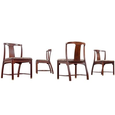 Vintage Mahogany Chinoiserie Chairs