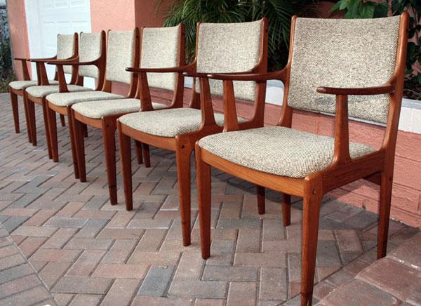 6 Scandinavian Woodworks Teak Dining Chairs 6 Scandinavian Woodworks Teak Dining Chairs