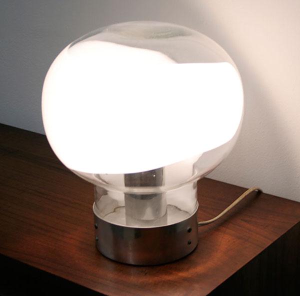 mid century globe table lamp
