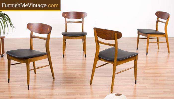 lane acclaim dining chairs Rare mid century modern lane acclaim dining set, one leaf, six chairs