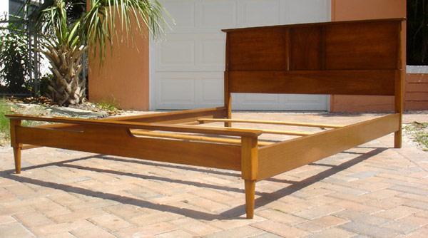 Full Size Vintage Mid Century Modern Bed