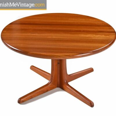 Danish Solid Teak Round Coffee Table