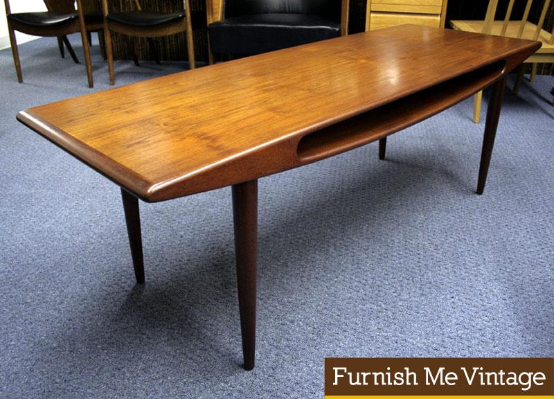 Vintage Danish Teak Smile Coffee Table Or Console - Danish Coffee Tables Vintage Vintage Danish Teak Smile Coffee Table Or Console - Danish Coffee Tables Vintage