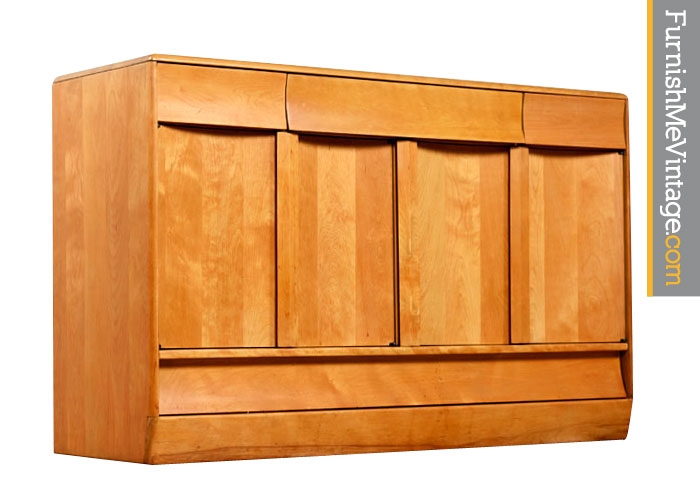 Heywood Wakefield M 196 Credenza In Solid Maple Wood