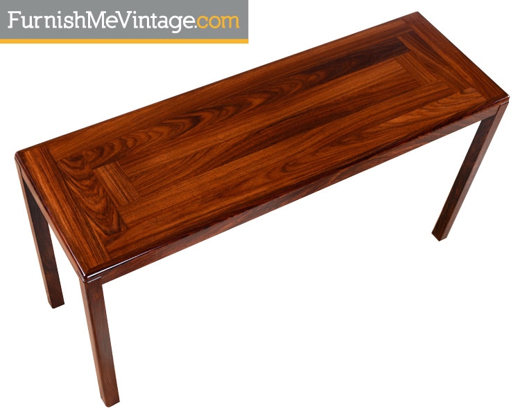 Restored Vintage Danish Rosewood Console Table Restored Vintage Danish Rosewood Console Table