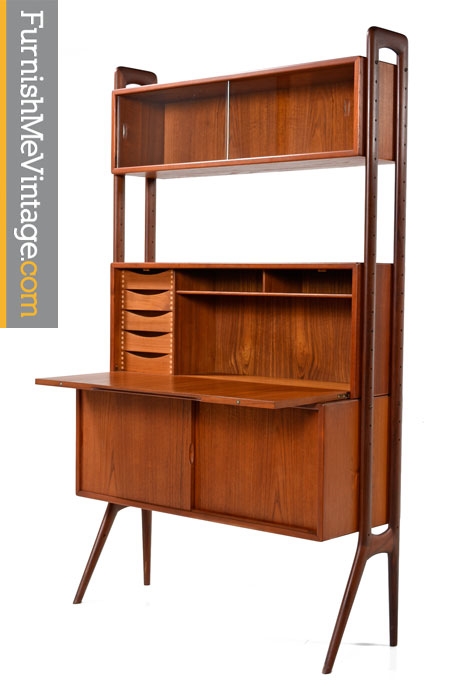 Mid Century Modern Kurt Ostervig Teak Bookcase Kurt Ostervig Mid Century Modern Teak Bookcase