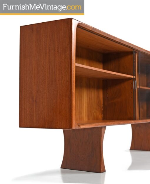Teak Bookcase Cabinet Display Hutch by Bernhard Pedersen & Son