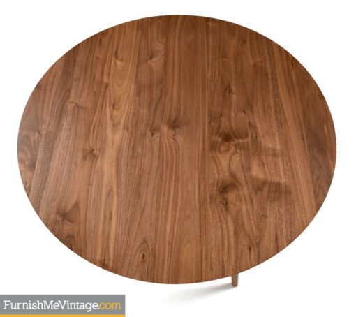 Circular Contemporary Walnut Coffee Table