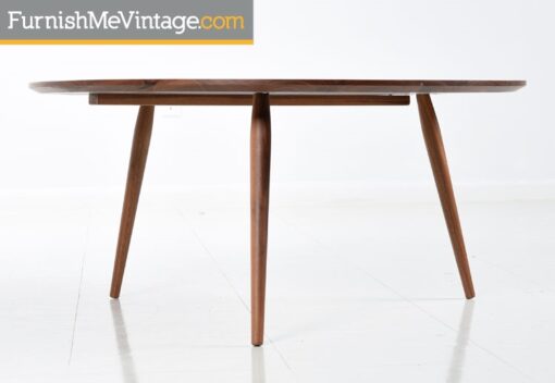 Circular Contemporary Walnut Coffee Table