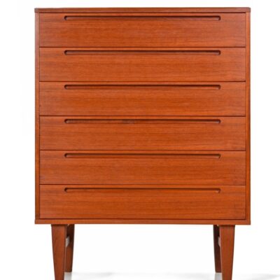 Nils Jonsson Danish Modern Teak Highboy Chest of Drawers